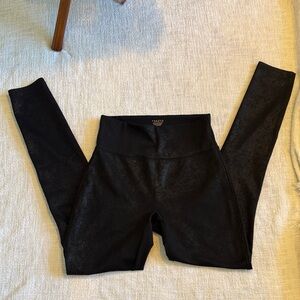 Assets by Spanx Faux Leather size S Black High-Waisted Leggings never worn